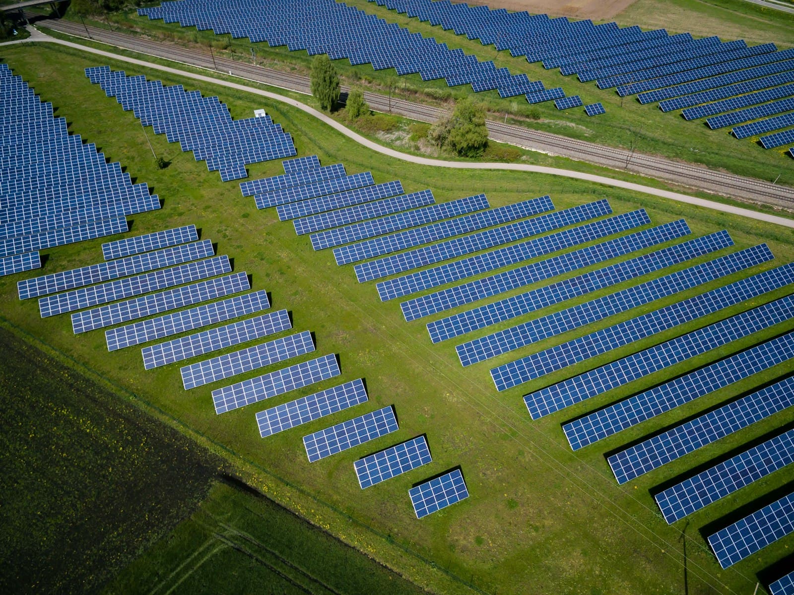 Aerial view of an energy installation